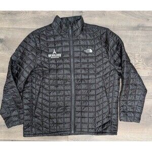 North Face Thermoball Eco Puffer Jacket Mens Sz XXL Black Full Zip Quilted Print